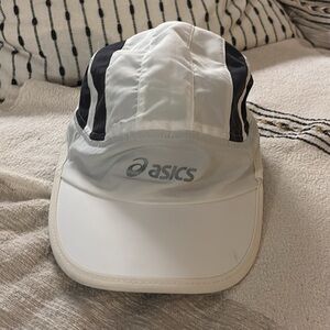 Asics White and Black Sports Cap